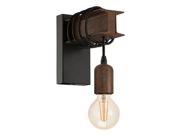 EGLO TOWNSHEND 4 vegglampe sort/rust