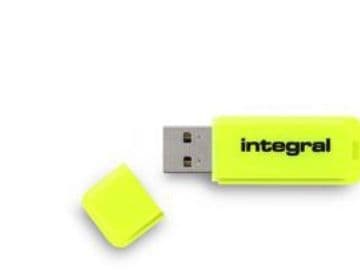 Integral Neon - USB flash-enhet - 32 GB - USB 2.0 - gul
