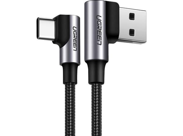 Ugreen 20856 USB-kaapeli USB 2.0 USB A til USB C sort/sølv (20856)