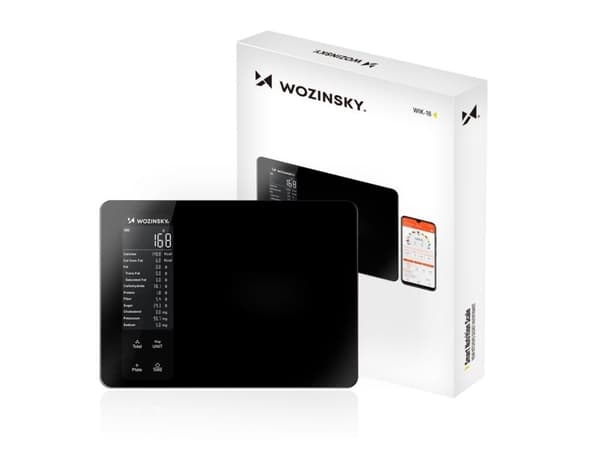 Wozinsky WIK-16 smart köksvåg med digital display, Bluetooth-app - svart