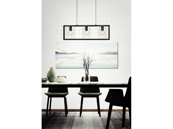 EGLO JUBILY LANGBORD E27 L770 sort/hvit
