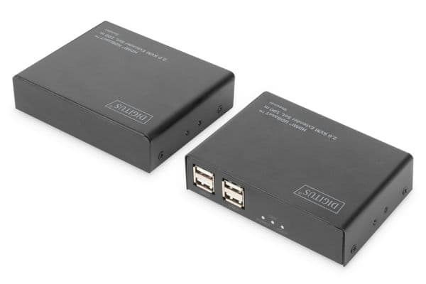 DIGITUS DS-55505 - Extender Set - KVM / lyd / USB-utvider - HDBaseT 2.0 - USB - opp til 100 m