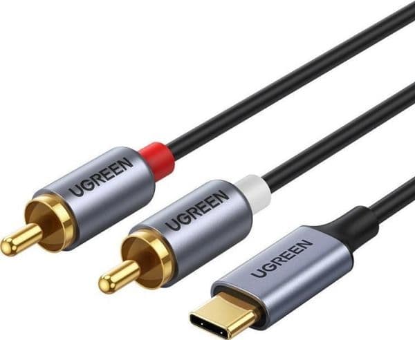 USB Ugreen USB-C - RCA-kaapeli 1,5 m harmaa (UGR1184BLK)