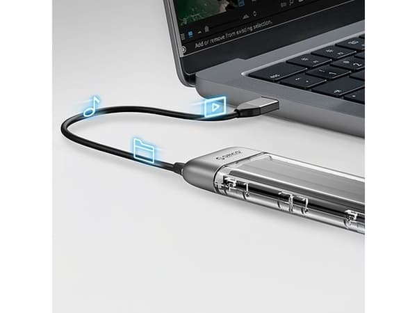 M.2 NVME USB-C 3.2 10Gbps -asematasku - harmaa