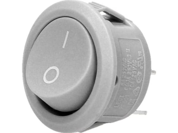Pyöreä keinukytkin OR-AE-13180/G (harmaa)