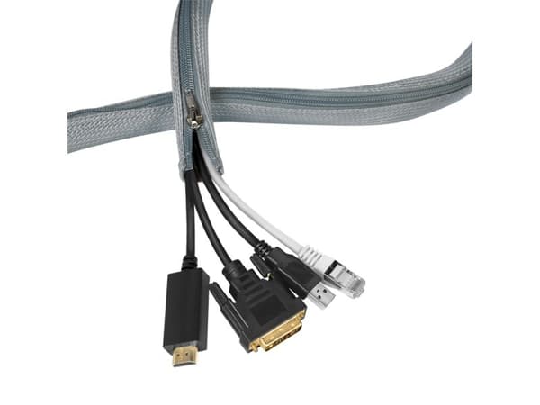 LogiLink KAB0071, Kabelstyring, Grå, Polyester, Ridseresistent, Varmeresistent, 1000 m, 30 mm