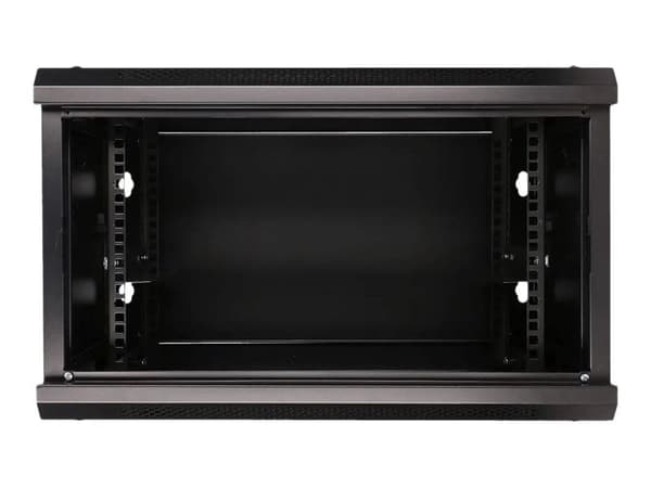 Extralink - Rack skåp - väggmontering - svart - 6U - 19"