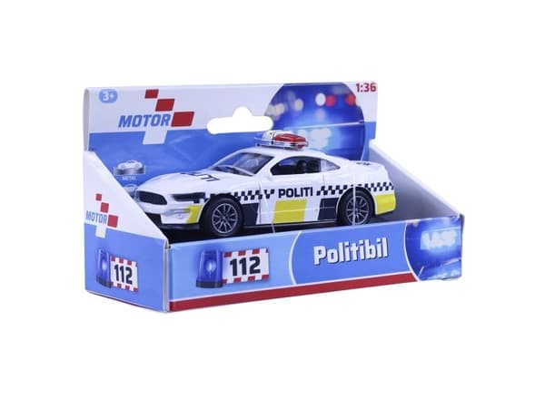 Politibil dansk 11cm 1:36