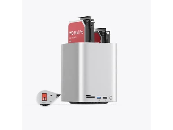 Orico MiniTower med harddiskbrønner på opptil 56 TB - sølv