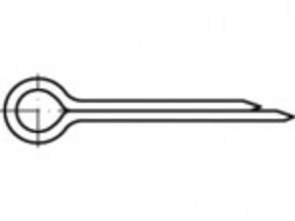 TOOLCRAFT ISO 1234 A splintermål: 3,2 x 32 (100 stk.) 32 mm