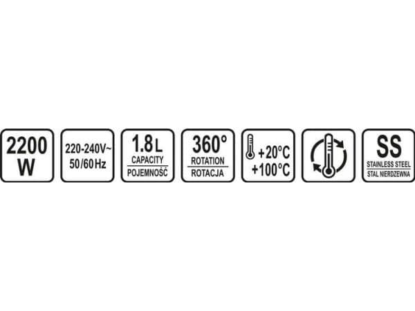 Yato vattenkokare T68174 silver