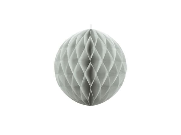 Festfarger lys grå papirvev kule, 30 cm