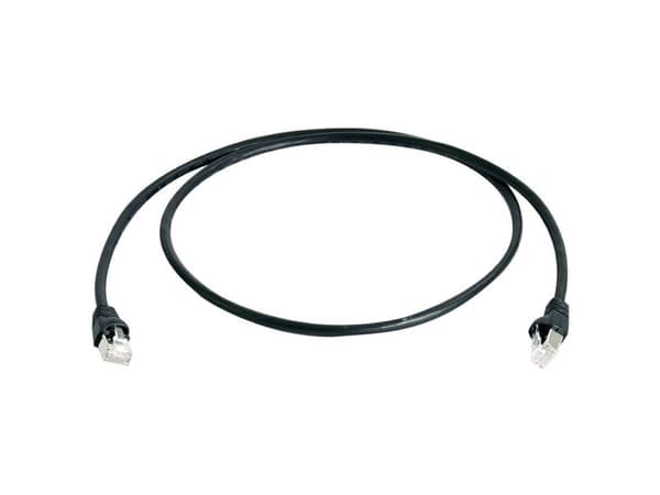 Telegärtner Patch cable F/UTP Cat.5e, 2m, MP8 FS100, LSZH, black, 2 m