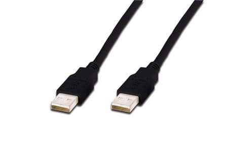 ASSMANN - USB-kabel - USB (hann) til USB (hann) - USB 2.0 - 1 m - formstøpt - svart