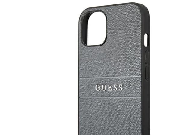 Guess GUHCP13SPSASBGR iPhone 13 mini 5,4" grå/grå Saffiano-rem