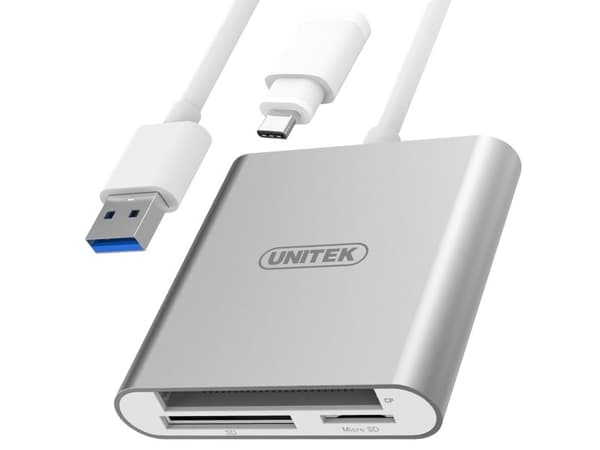 Unitek - Kortleser - alt-i-1 (SD, CF, microSD) - USB 3.0
