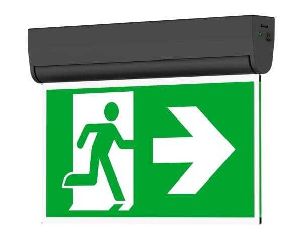 OPPLE nødlysarmatur 3W Auto selvtest 3 timers batteridrift SORT