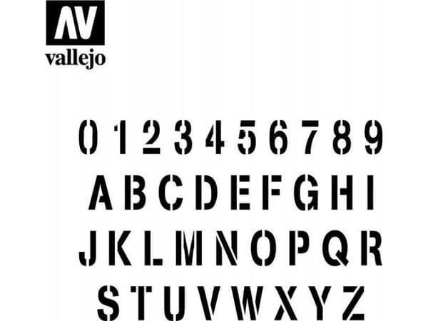 Vallejo Stencils - Stamp Font