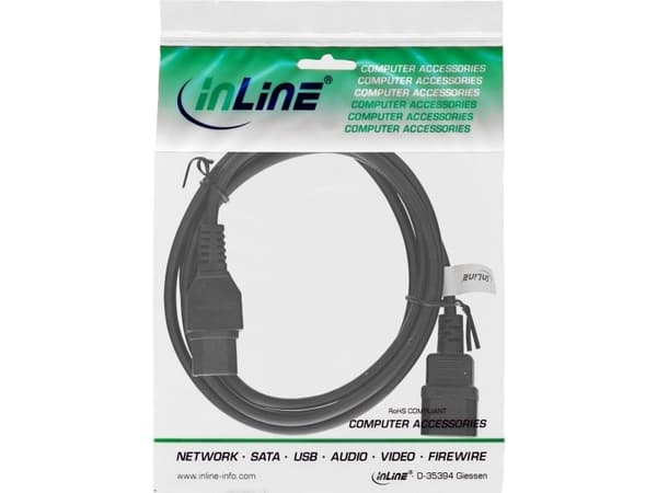 InLine 16811, 2 m, C15 liitin, IEC C14