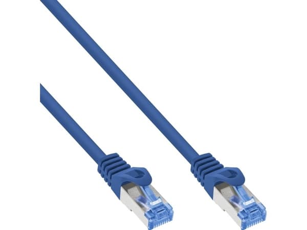 InLine patchkabel Cat.6A S/FTP TPE (LSZH) CCA blå 1,5 m