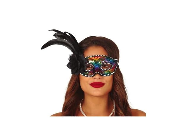 Regnbuepaljett øyemaske