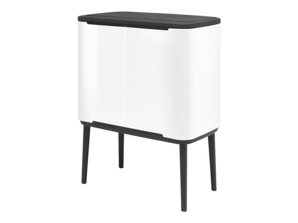 Brabantia Bo Touch Bin - Soptunna - fliplock - 34 L - sopsortering - vit
