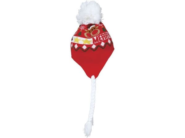 Jultomtemössa med vita flätor
