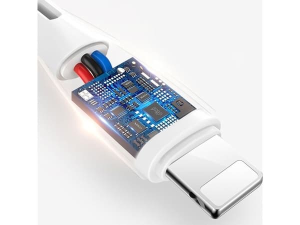 Dudao USB / Lightning-kabel 5A 1m hvit (L2L 1m hvit)