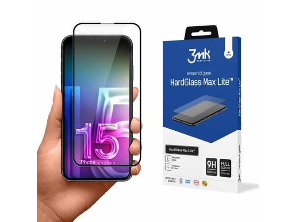 3MK HardGlass Max Lite, iPhone 15 Plus, 1 styck