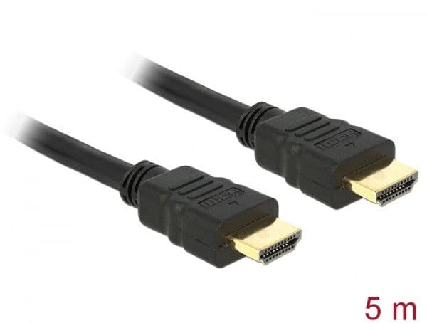DeLOCK HDMI 1.3 Cable - 5m, 5 m, 10,2 Gbit/s, Musta