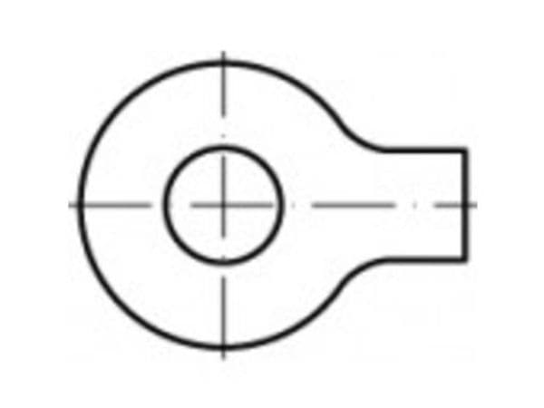 Aluslevy kammiolla 37 mm Teräs 50 kpl TOOLCRAFT 104577