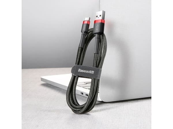 Baseus CATKLF-A91, Musta, USB A, USB C, 0,5 m, Hanstik
