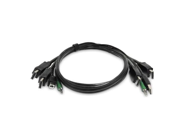 Dual-DisplayPort KVM Cable USB 2.0 TAA