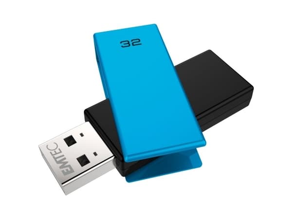 EMTEC C350 Brick 2.0 - USB-flashstasjon - 32 GB - USB 2.0 - blå