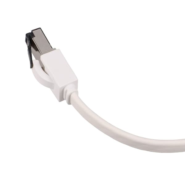 EXTRALINK LAN PATCHCORD CAT.8 U/FTP 5M 40G FLAT SHIELDED FOILED TWISTED PAIR BARE COPPER WHITE