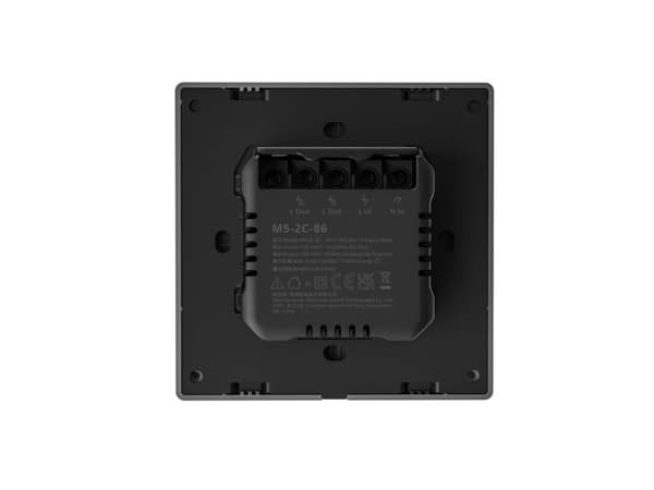 Sonoff M5-2C-86, Smart strömställare, Kabel, Polykarbonat, Mätt, Svart, Vägg