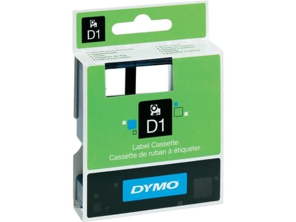 DYMO® D1 tape 12 mm, sort/gul