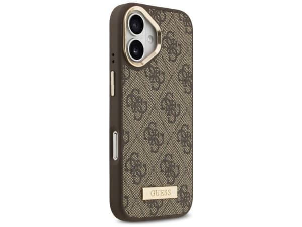 Guess 4G Logo Plate MagSafe-omslag til iPhone 17 - brun