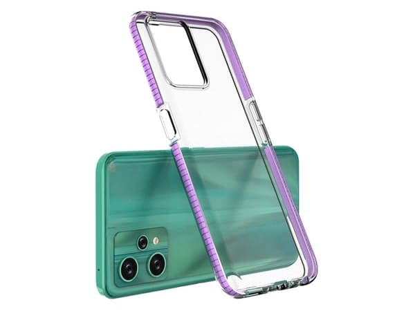 Spring Case till Realme 9 Pro - silikonfodral med ram - light blue