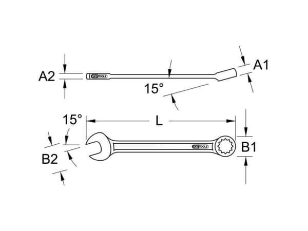 KS Tools 963.7280 Haarukka-avain