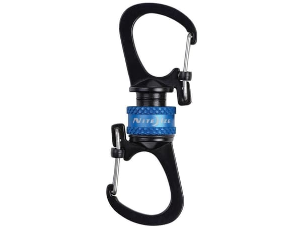 Nite Ize Double SlideLock 360 magnetisk karbinhake svart-blå