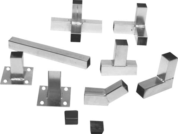 LINDAB T-rör SSTP35 för stativrör, 35 mm, elektrogalvaniserat.