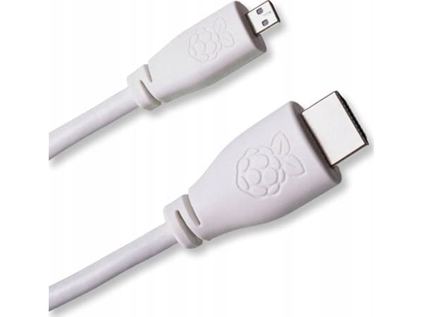 Kabel microHDMI til HDMI S/S 1,0 m hvit (1 m bulk)