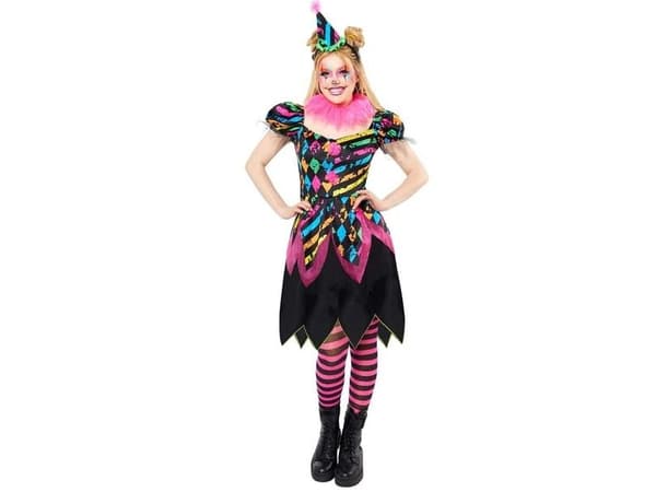 Funhouse Neon klovnekostume