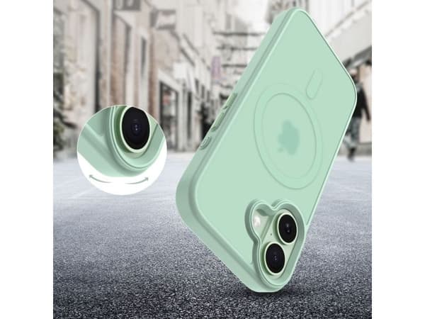 Tech-Protect MagMat MagSafe-deksel til iPhone 17 - transparent grønn