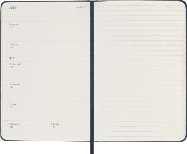 Classic Hard 12M Week Note Pocket Sapphire Blue 2026