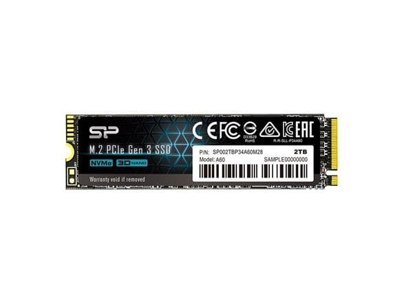 SILICON POWER A60 - SSD - 2 TB - intern - M.2 2280 - PCIe 3.0 x4 (NVMe)