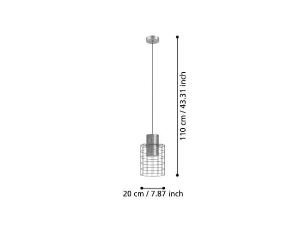 EGLO MILLIGAN pendel E27 Ø200 sink