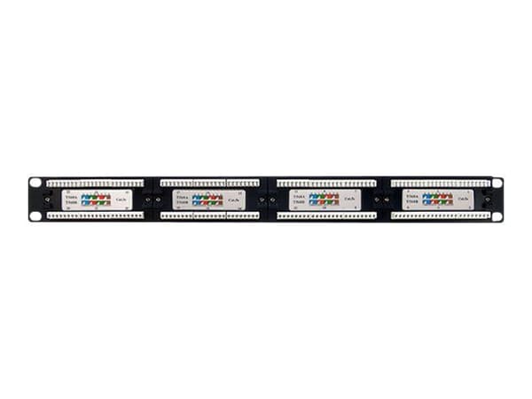 Qoltec - Patch-panel - CAT 5e - UTP - RJ-45 X 24 - svart