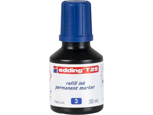 Edding T 25, Blå, Sort, Blå, 30 ml, 1 stk